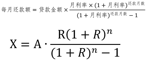 等额本息还款计算公式